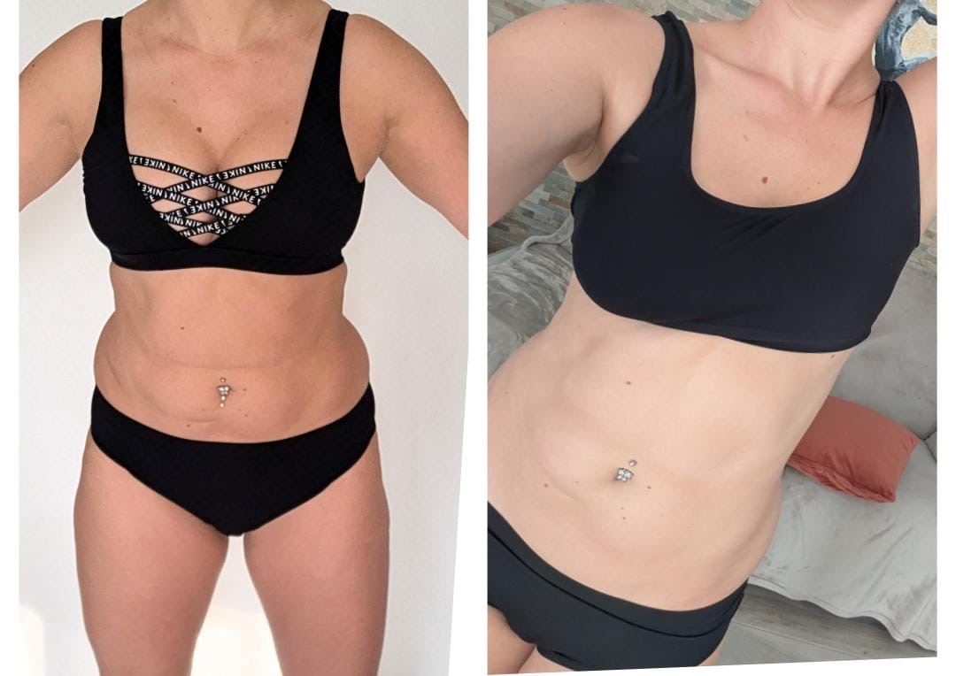 Client transformation: before and after the program, clean side-by-side proof